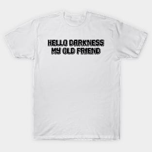 Hello darkness my old friend astrology celestial solar eclipse guitar lake T-Shirt